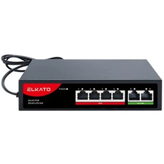 سوئیچ PoE شبکه 4 پورت الکاتو مدل EL-1SBL042۰BP-65W